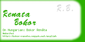 renata bokor business card